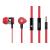 CELEBRAT Earphones με μικρόφωνο D1, on/off, 10mm, 1.2m flat, κόκκινα  (DATM) 56376